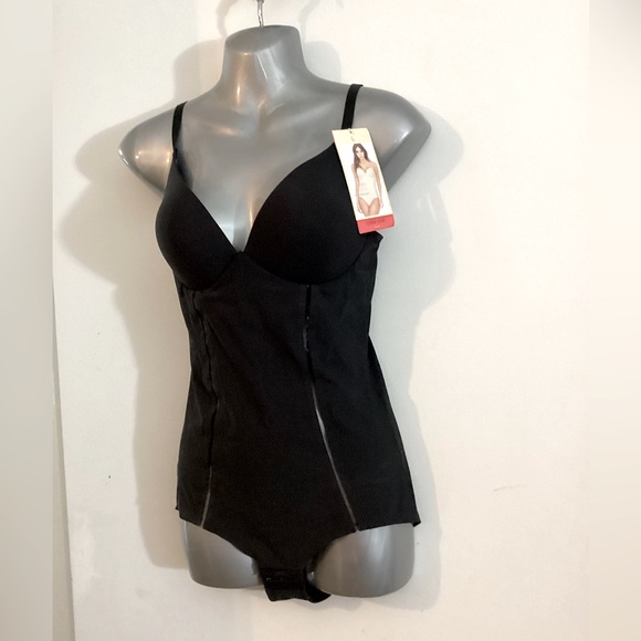 NEW STRM LINE WIREFREE BODYSUIT SHAPEWEAR BLACK SIZE LARGE - Picture 9 of 13